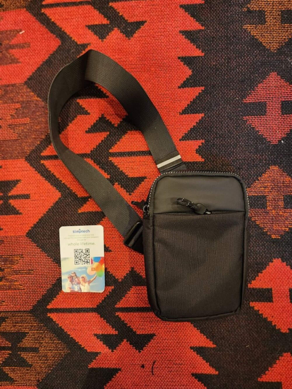 NEW Compact Black Crossbody Shoulder Bag With Adjustable Strap & Multiple Pocket